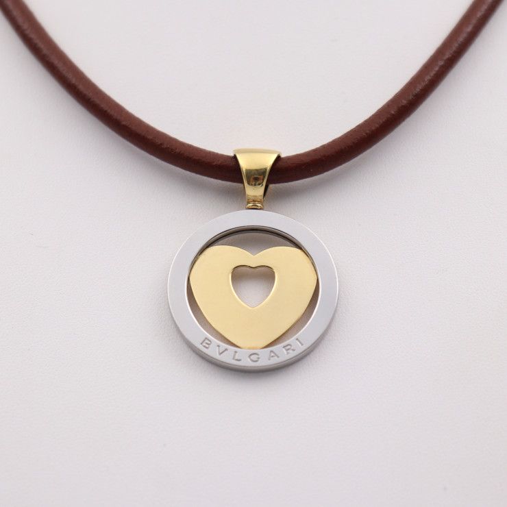 ブルガリ BVLGAI トンド ハート750 SS k18 ペンダント トップ BVLGARI