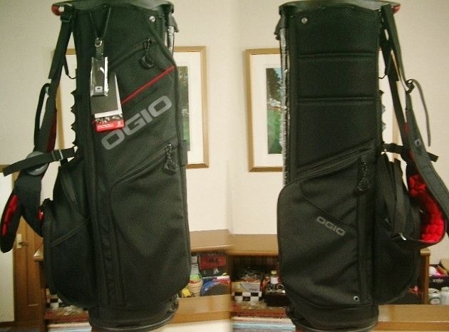 ＯＧＩＯ オジオ アスリート向け １０インチ ８分割 合繊素材 ブラック黒赤 スタンドバッグ