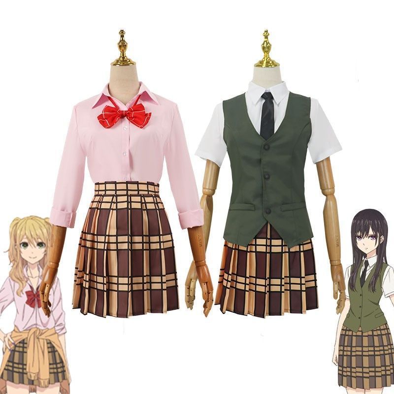 柑橘味香氣 藍原柚子 ゆずち 制服 コスプレ 衣装 仮装 cosplay コスチューム 文化祭 ハロウイン ウイッグ付き