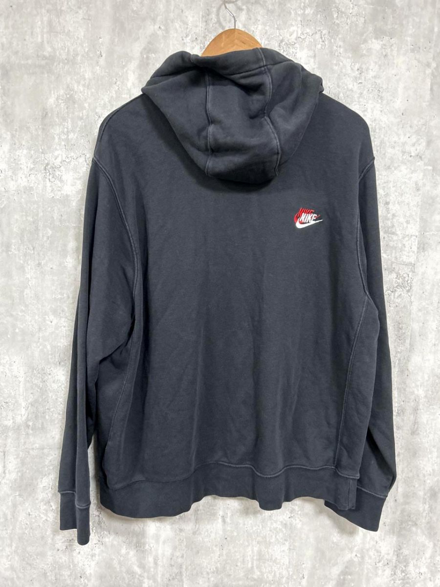 NIKE ナイキ 刺繍ロゴ プルオーバー パーカー sizeXXL/黒