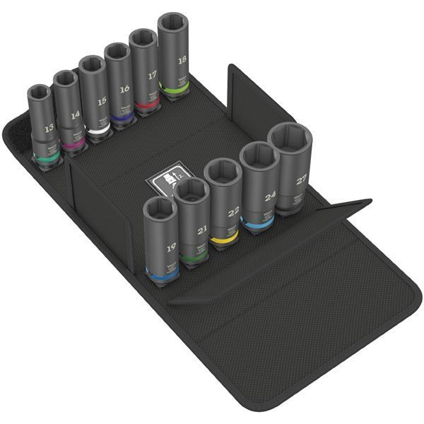 WERA ヴェラ 差込角1|2SQ 11点組 HEX ディープインパクトソケット セット サイズ13ー27mm 004841 工具 ツール DIY 作業工具 道具