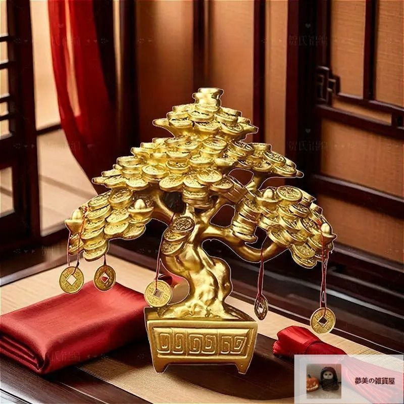 金のなる木 招財樹 金色 ゴールド 黄金 富 繁栄 樹脂素材 高級感 運