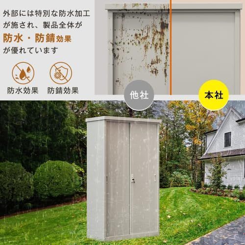 ホワイト 棚なし】物置 大型 倉庫 大型物置 戸外収納庫 物置