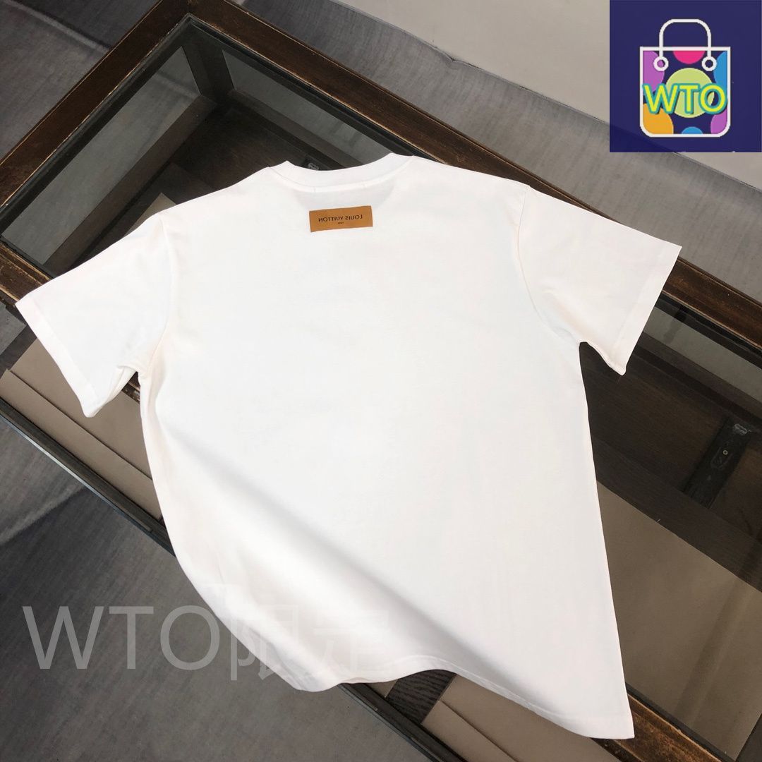 【ユニフォームモチーフ♪】LouisVuitton クルーネック Tシャツ 本日限定特価】Louis Vuitton クルーネックTシャツ - 高品質