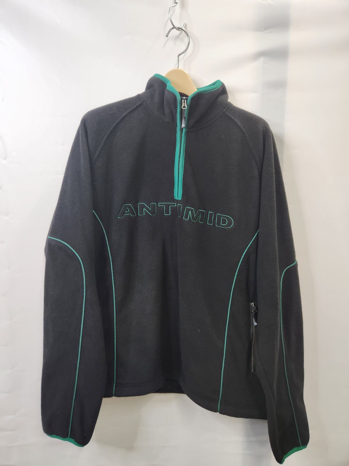 ANTIMID アンティミッド ハーフジップ フリースジャケット ブラック S 