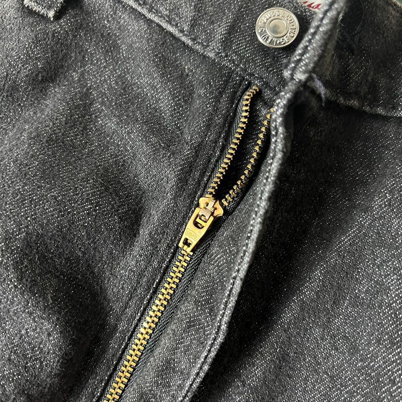 90s USA製 Levi'sリーバイス 540 先染め ブラック デニムパンツ