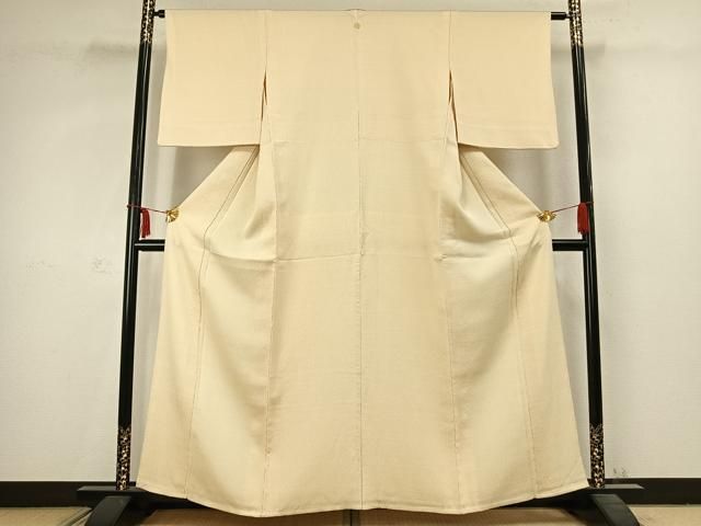 平和屋着物 上質な小紋 単衣 杢目文 正絹 AABC3782fy