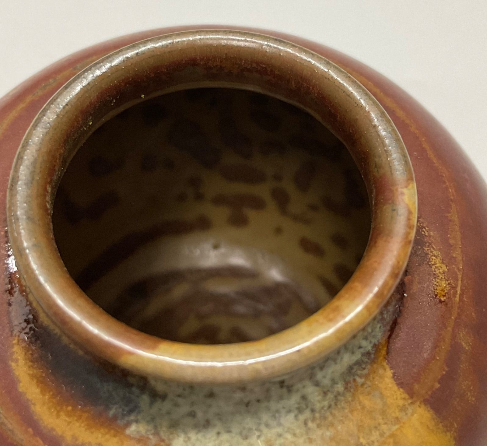 S15 高取喜恵 高取焼 文琳茶入 茶入 仕覆付 共箱 茶道具 茶器 重