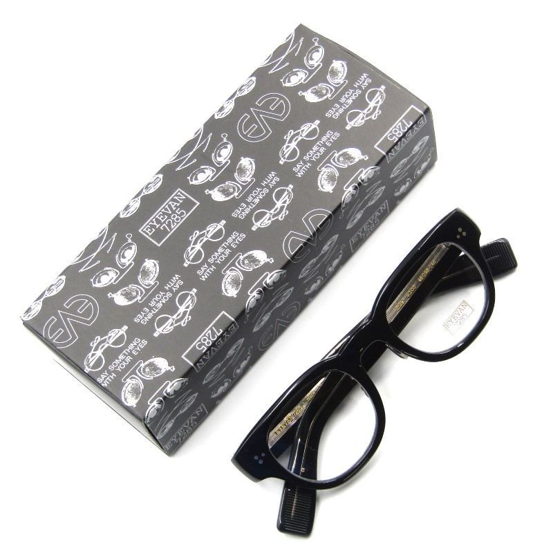 EYEVAN7285 アイヴァン7285 メガネフレーム MODEL.329 ウェリントン 3PINカシメ 100 ブラック65007569