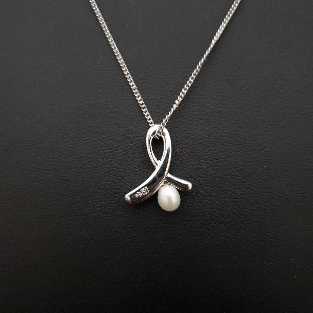 TASAKI リボンモチーフ アコヤ真珠ネックレス SV あこや真珠 