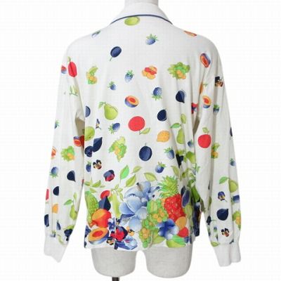 【美品】 ＬＥＯＮＡＲＤ　ＳＰＯＲＴ フルーツ柄 長袖Tシャツサイズ44 美品】 LEONARD SPORT フルーツ柄 長袖Tシャツ