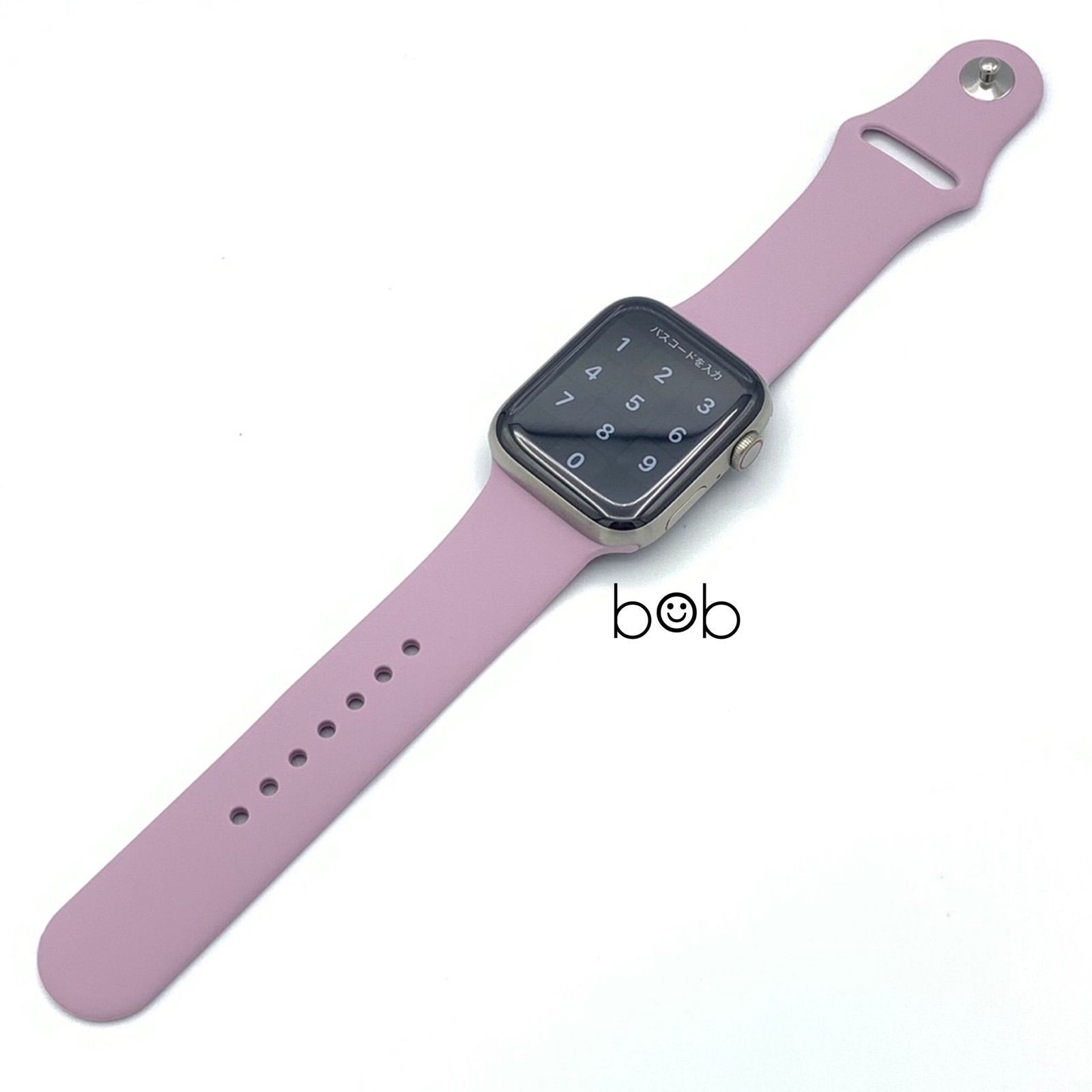 ラベンダー☆アップルウォッチバンド ラバーベルトスポーツ Apple 