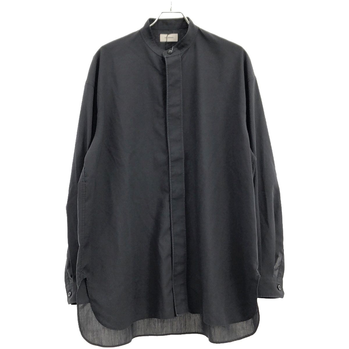THE RERACS ザ リラクス 22AW SUPER LIGHT SPUN THE BAND COLLAR SHIRT バンドカラーシャツ 22FW-REBL-315 グレー 48 THE RERACS ザ リラクス 22AW SUPER LIGHT SPUN THE BAND COLLAR SHIRT