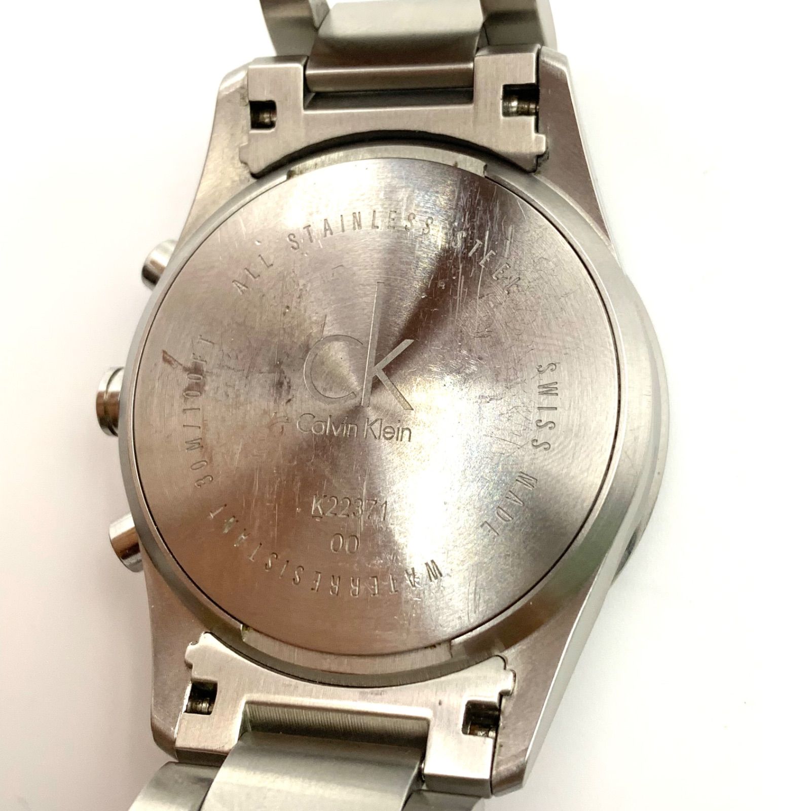 中古】Calvin Klein K22371 SWISS MADE クロノグラフ腕時計 - メルカリ