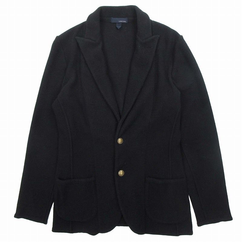 美品 ラルディーニ LARDINI ウール ニット テーラード ジャケット ブレザー アウター シングル 2B イタリア製 JK.811  JQLJM59 サイズS 黒 ブラック メンズ/1 - メルカリ