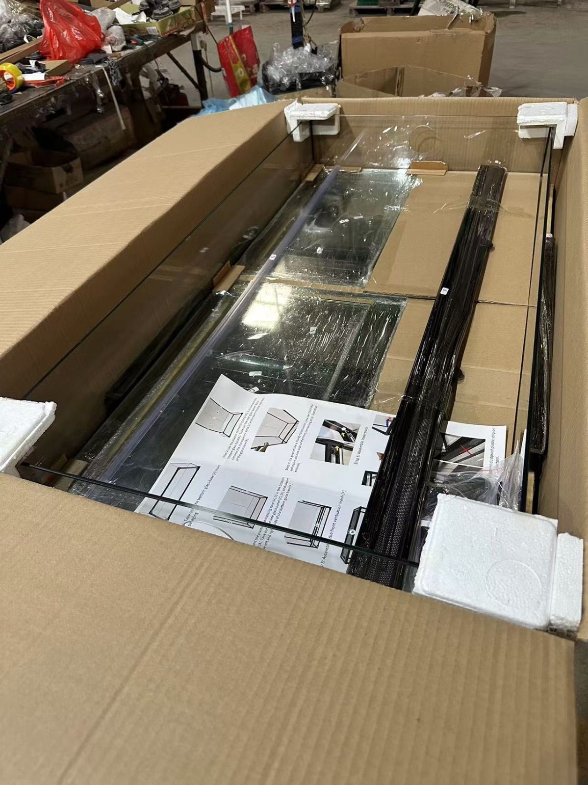 爬虫類両生類飼育ケージ、組み立て式 ガラス飼育ケージ60x30x30cm 引