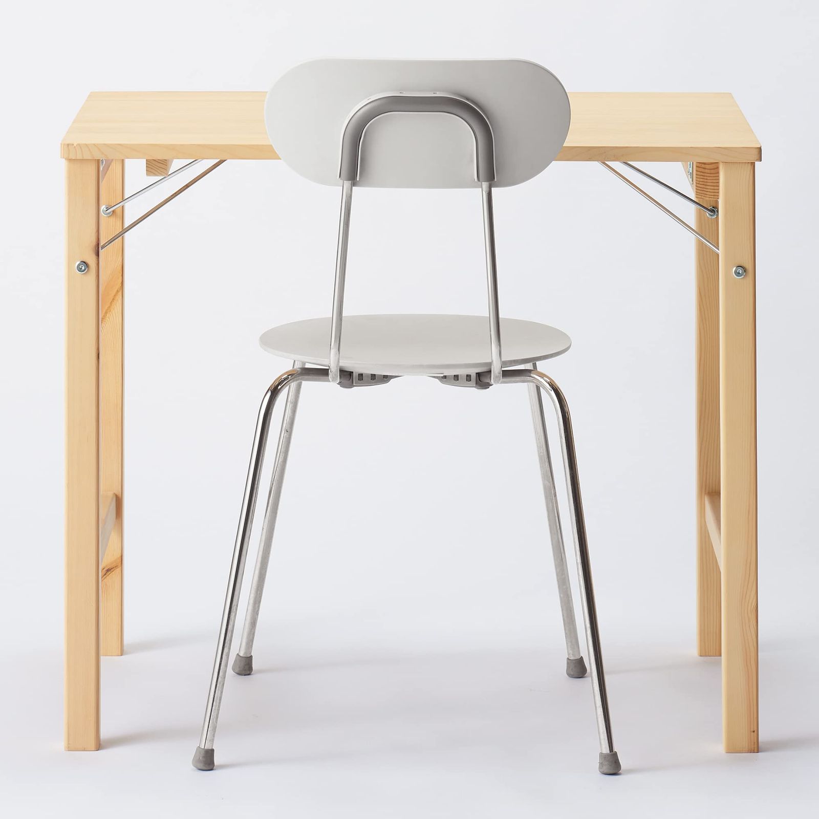 無印良品 パイン材テーブル・折りたたみ式 幅80×奥行50×高さ70cm 184