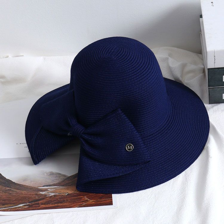 【新品】　coeur femme　麦わら帽子 ストローハット　ネイビーリボン sn01943.jpg