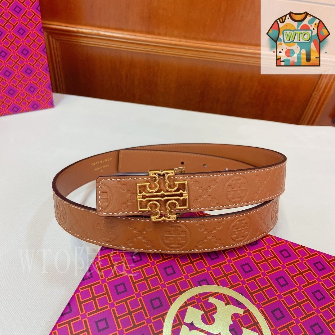 TORY BURCH トリーバーテベルト 1.5インチ ミラー リバーシブルベルト: レディース ベルト