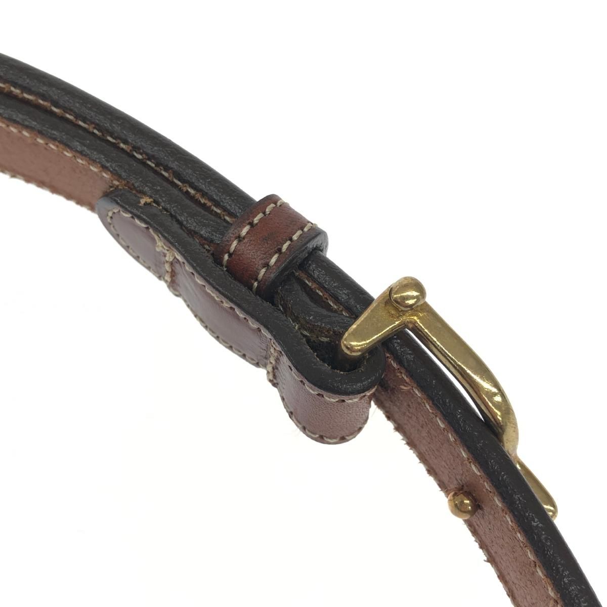 美品 TORY トリーレザー ベルト 2346 ブラウン ENGLISH BRIDLE LEATHER