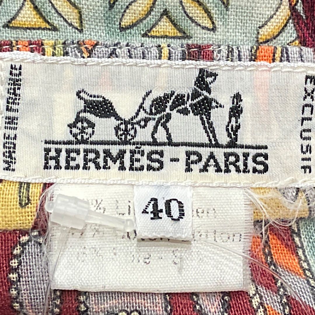 HERMES エルメス レディース コットン 長袖 リネン シャツ