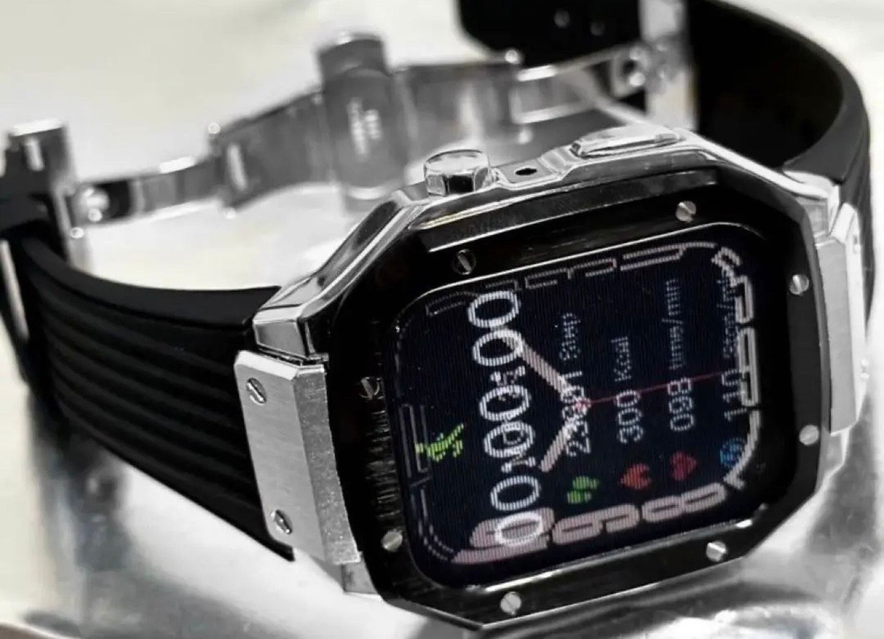 【買い最安】gsb/Apple Watch ラバーアップルウォッチバンドカスタムメタルケース 時計