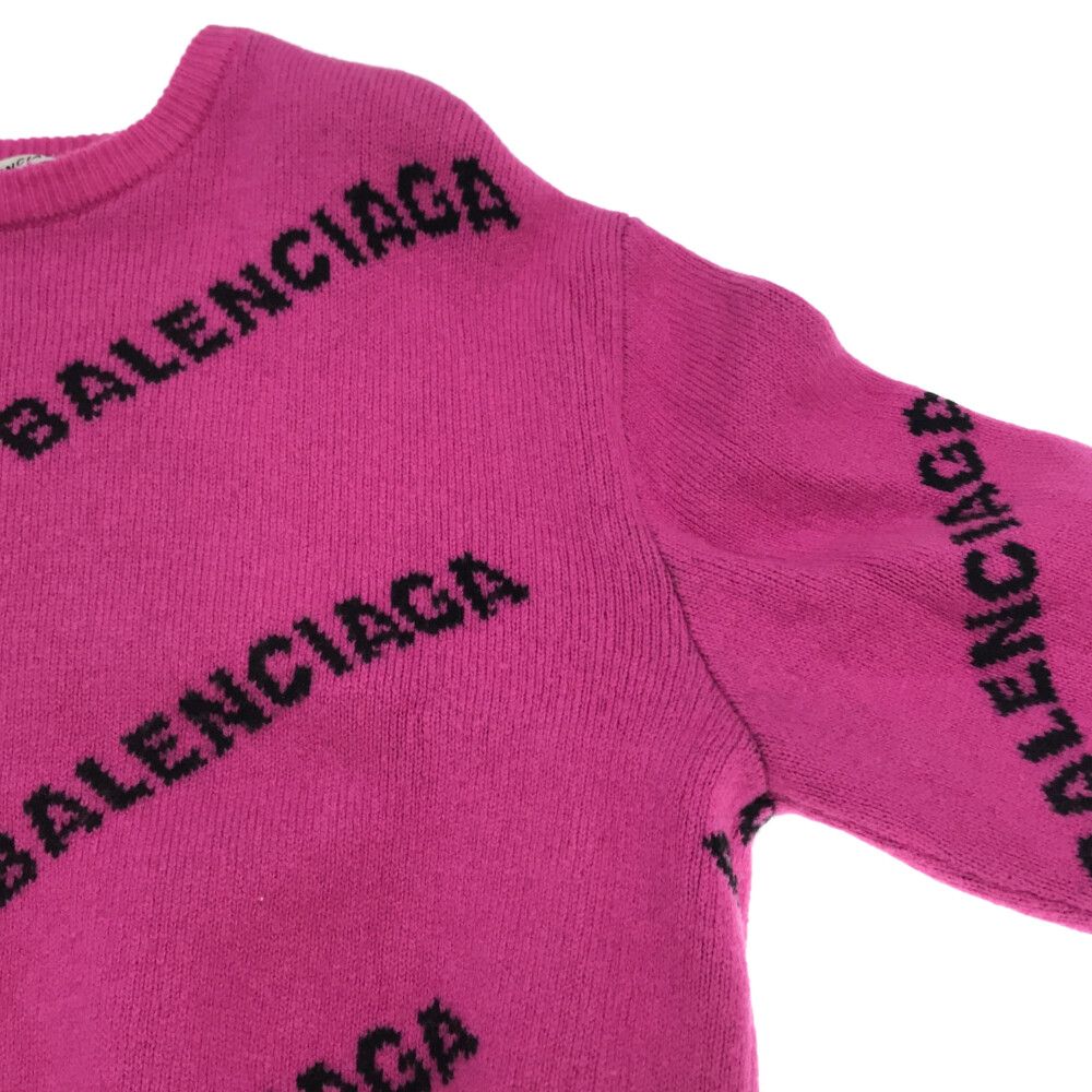BALENCIAGA ロゴセーター ブラック×ピンク BALENCIAGA バレンシアガ