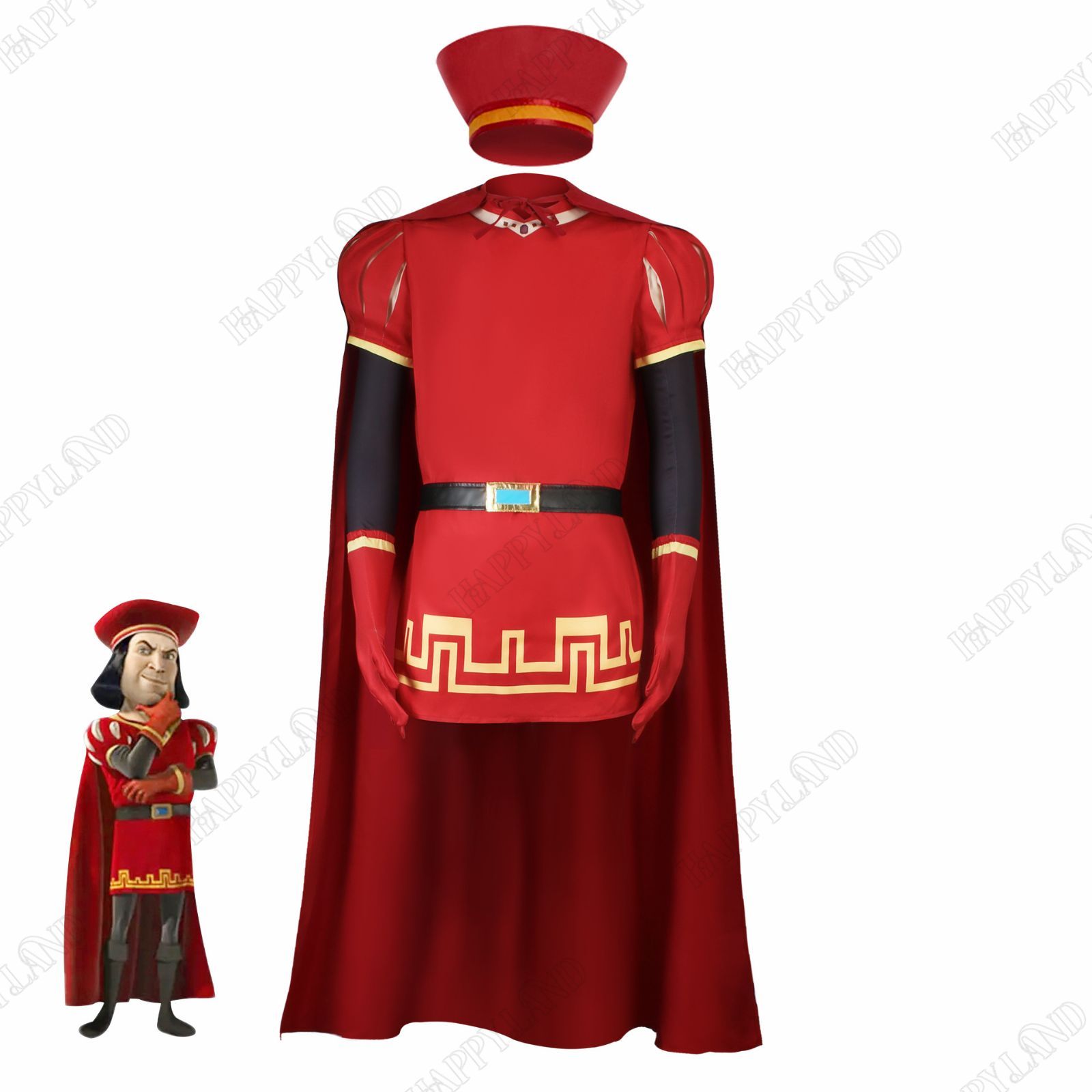 Shrek シュレック ファークアード卿 コスプレ衣装 Lord Farquaad コスプレ コスプレ道具 ステージ服 コスチューム イベント 仮装  学園祭 文化祭 ハロウィン 舞台 演出服 演劇 撮影 - メルカリ