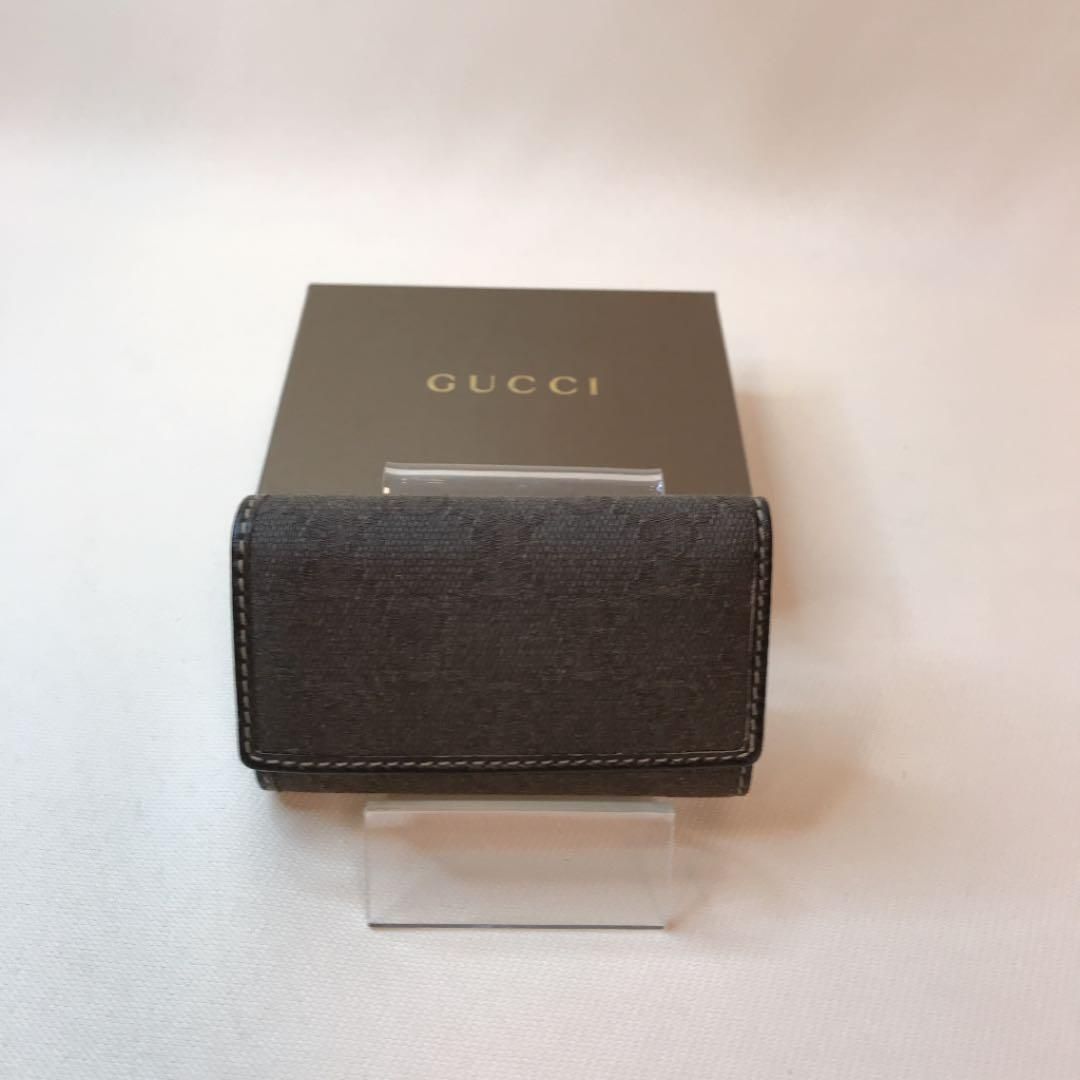 2054）GUCCI グッチ GG柄 キャンバス×レザー 6連キーケース - cecati92