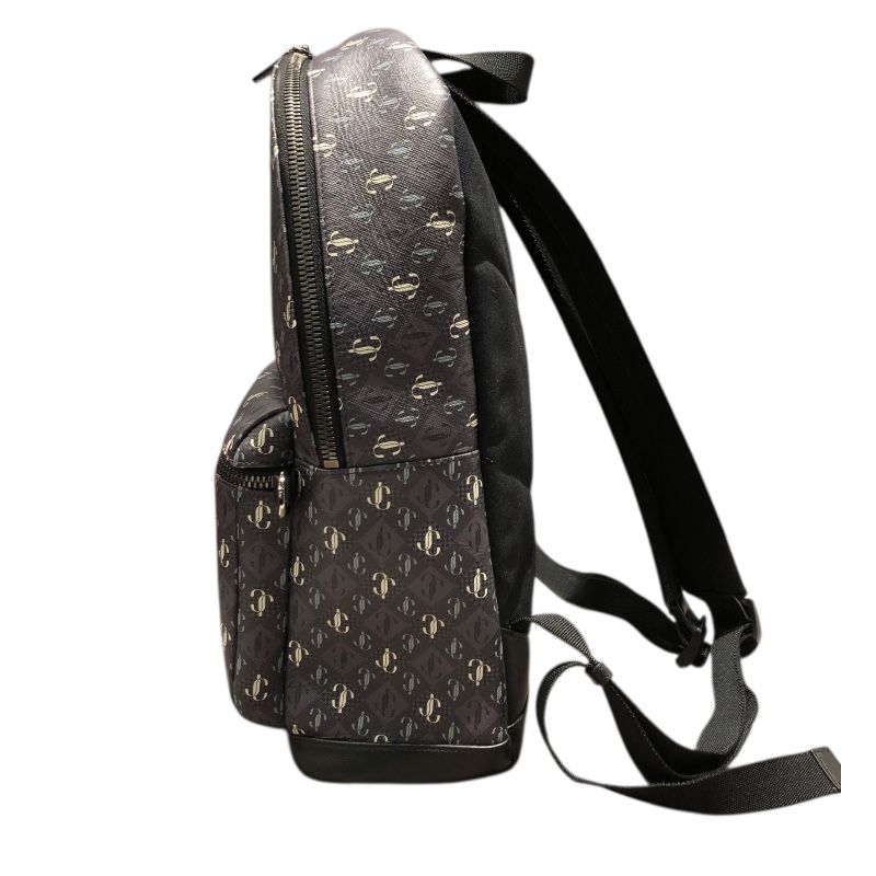 ジミーチュウ JIMMY CHOO ロゴバックパック グレー PVC/レザー