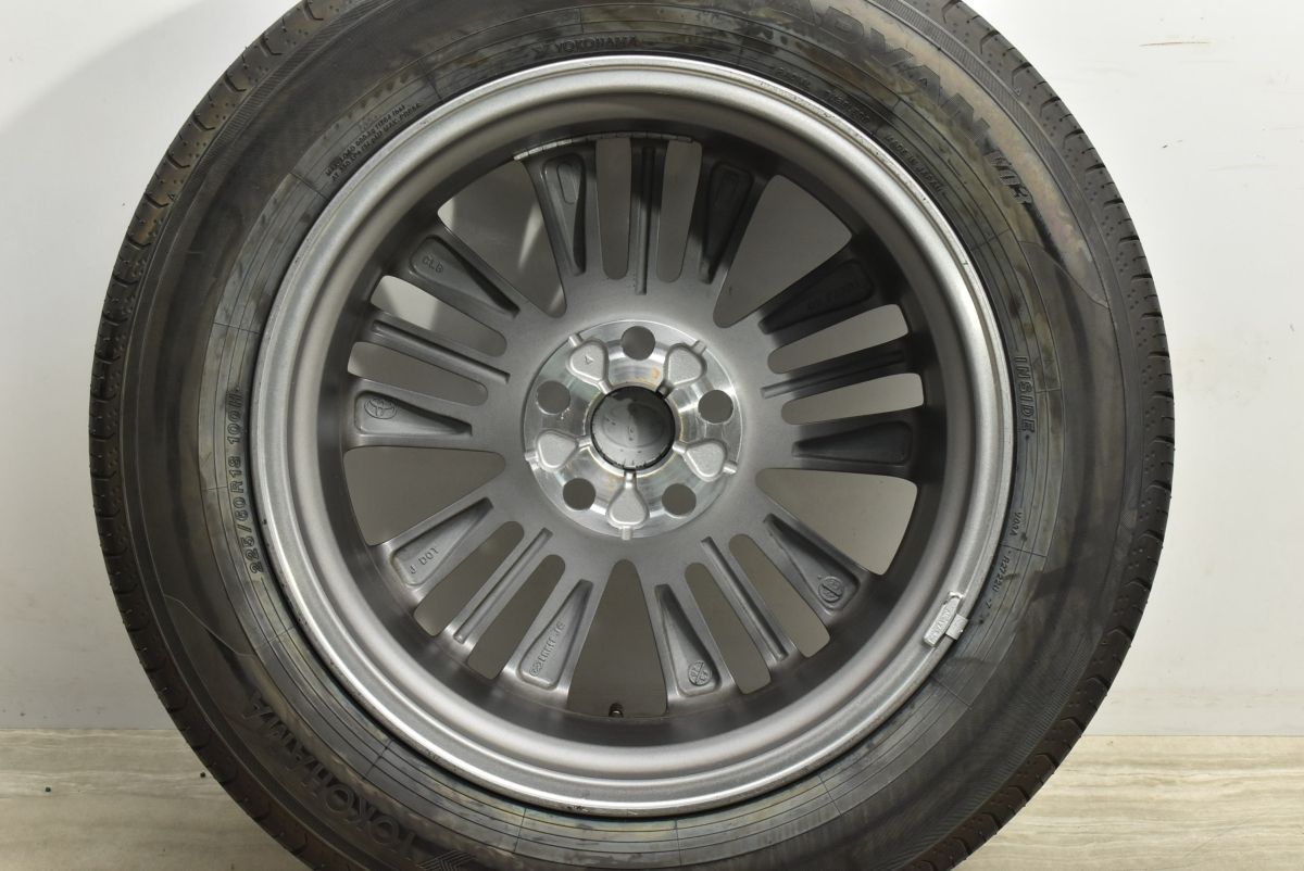 【ほぼ新車外し 美品】トヨタ 40 アルファード 純正 18in 7J +40 PCD120 ヨコハマ ADVAN V03 225/60R18 ヴェルファイア 流用 送料無料