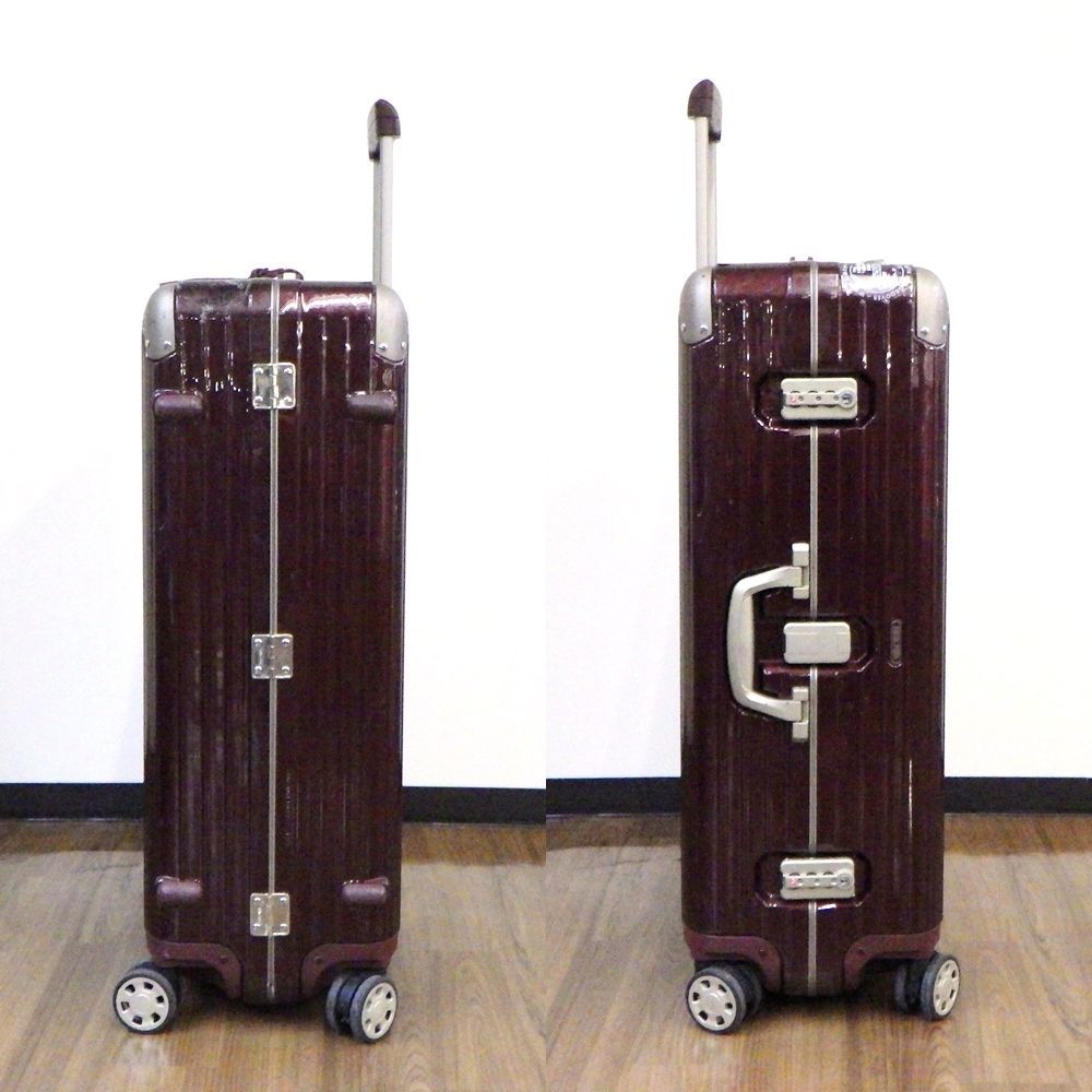 美品 リモワ リンボ 最大容量 104L 4輪 TSAロック 限定色 パープル RIMOWA リモワ スーツケース リンボ 87L 4輪 カルナモレッド