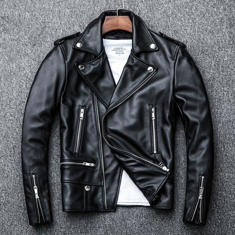 革ジャン レザージャケット メンズ 本革 S-M L XL 2XL 3XL 4XL 5XL-6XLサイズ選択バイク ライダース 羊革 ダブル ショート スリムタイプ