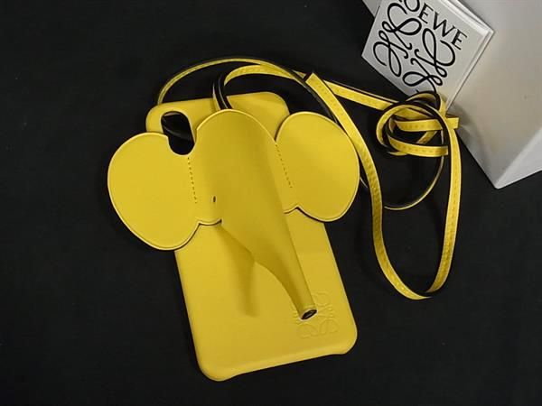 美品 ロエベ エレファント レザー バンパー iPhone X イエロー 美品】ロエベ エレファント iPhone X / XS ケース 黄色 - メルカリ