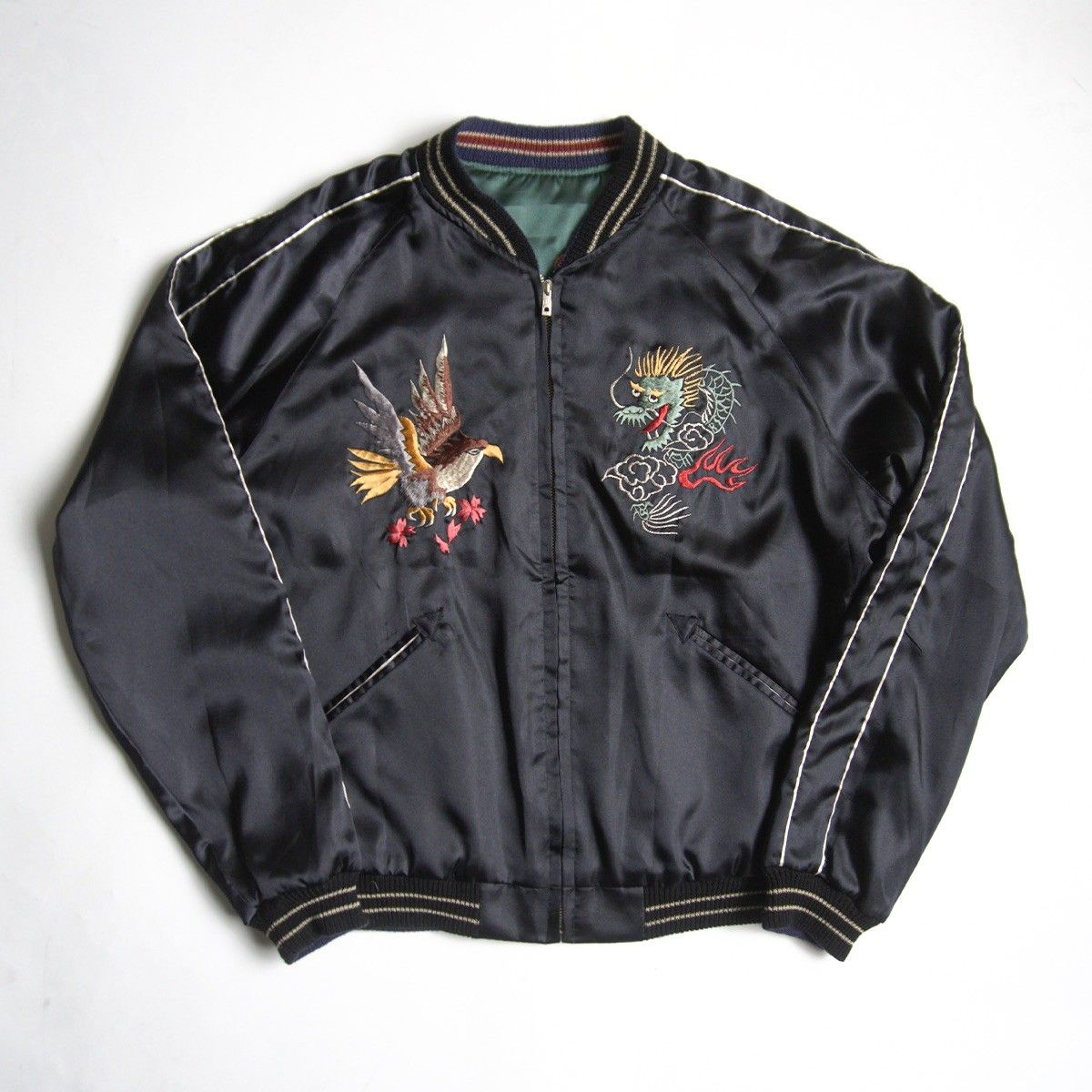 テーラー東洋 リバーシブル スーベニア ジャケット サテン スカジャン