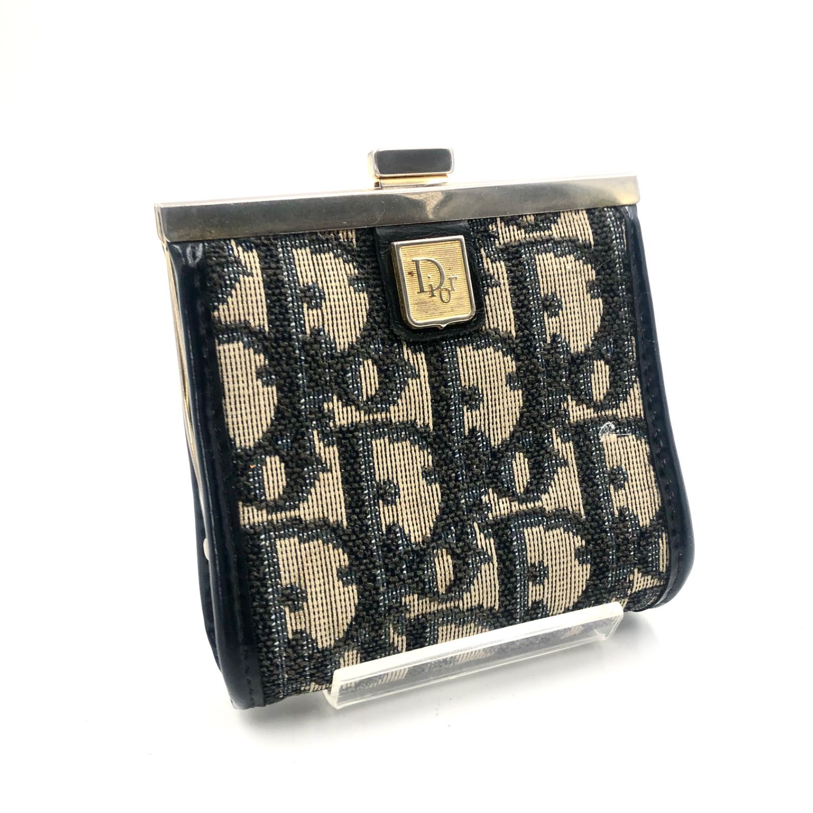 【美品】Dior コインケース　トロッター　PVC ブラック　ゴールド金具　希少 美品】Dior コインケース トロッター PVC ブラック ゴールド金具