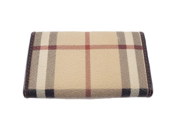 バーバリー BURBERRY キーケース ノバチェック ダークブラウン×ノバチェック ベージュ×ブラック×ホワイト×レッド レディース