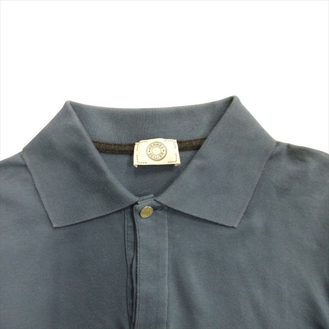 HERMES エルメス セリエボタン メタルボタン M ポロシャツ カーキ エルメス セリエ HERMES SELLIER セリエボタン ポロシャツ