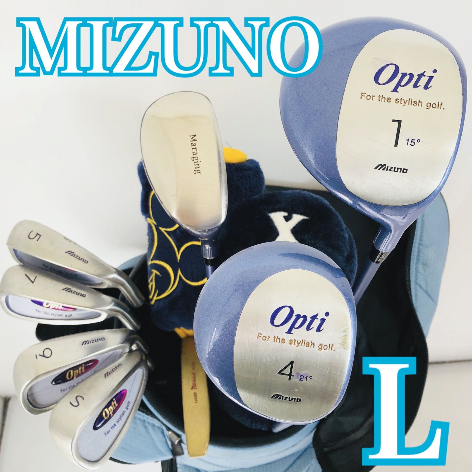 レディース MIZUNO ミズノ Opti オプティ ゴルフ クラブ セット 初心者 入門 バッグ付き 右利き パター付