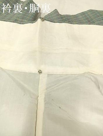 平和屋着物○上質な紬 格子 正絹 逸品 AAAY1703np