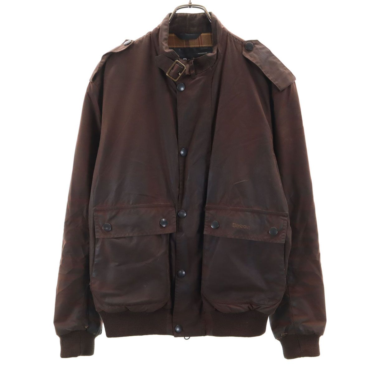 Barbour WAX FLYER JACKET A-2 ブルゾン ブラウン Barbour バブアー イングランド製 ワックスフライヤー ジャケット M