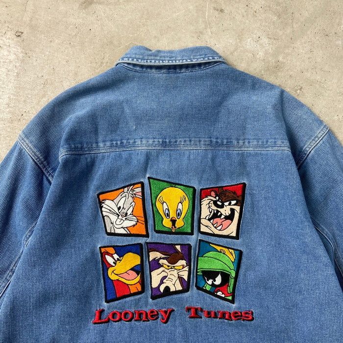 90年代 Warner Bros. Studio Store LOONEY TUNES ルーニーテューンズ 長袖 デニムシャツ キャラクター刺繍  メンズXL相当 レディース - メルカリ