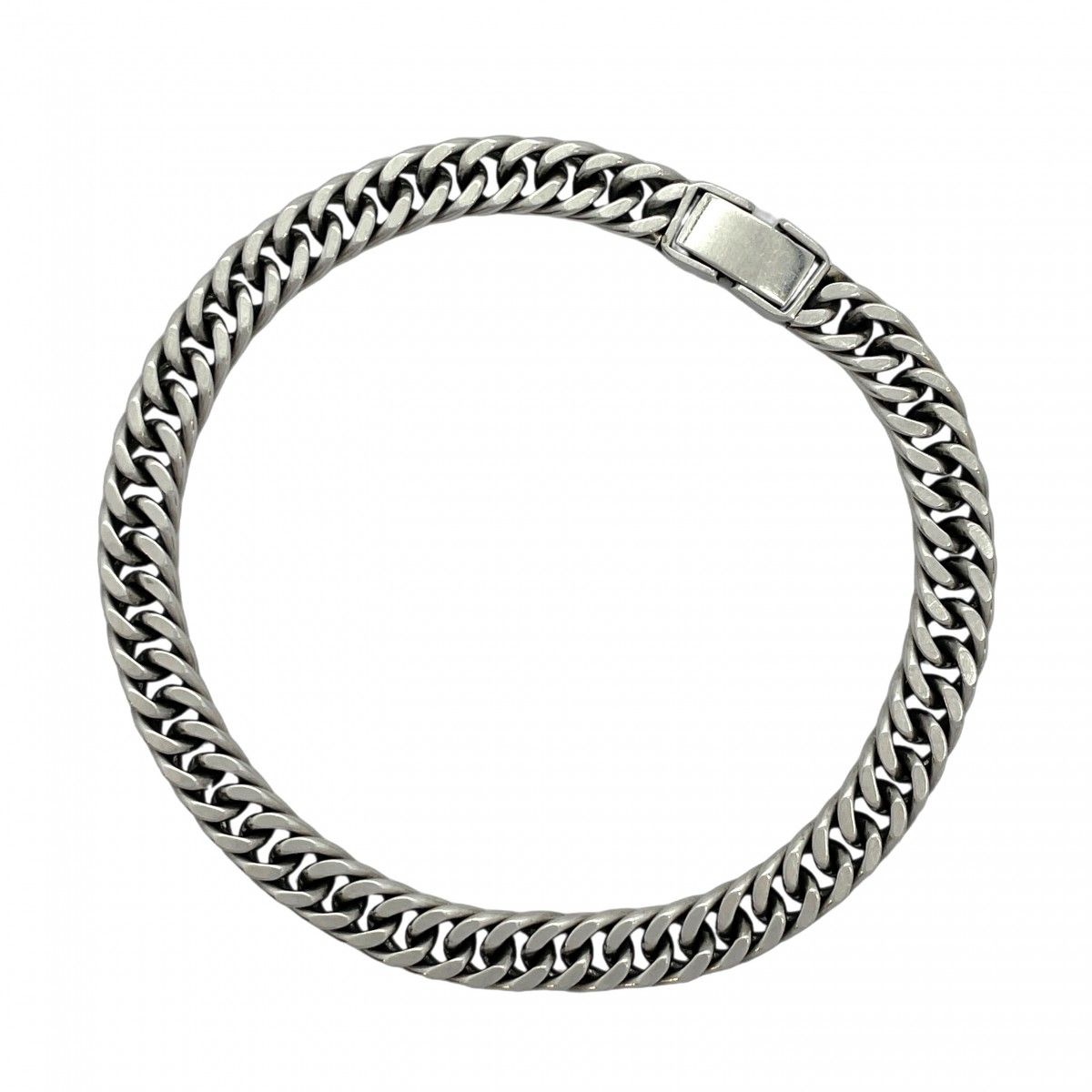 5khe078】喜平 ブレスレット Pt850 プラチナ 2面 ダブル 18.5cm 24.4g  