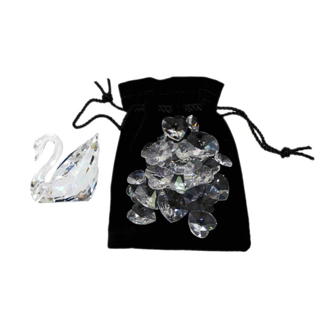 SWAROVSKI/スワロフスキー スワン 置物 クリスタルセット ES ABランク 
