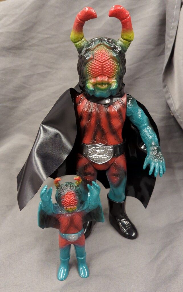 東映レトロソフビ　蜘蛛男　(再生怪人) ミニソフビ　メディコムトイ メディコム東映レトロソフビ 蜘蛛男(再生怪人)+ミニソフビ（仮面