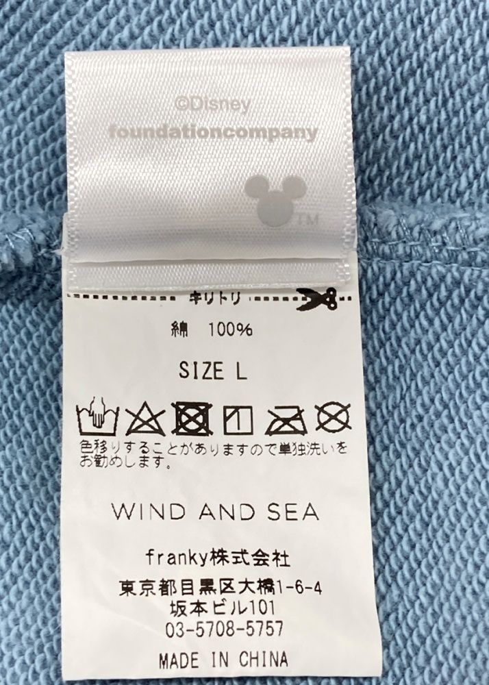 ウィンダンシー WIND AND SEA × Disney ディズニー 100周年 MICKEY
