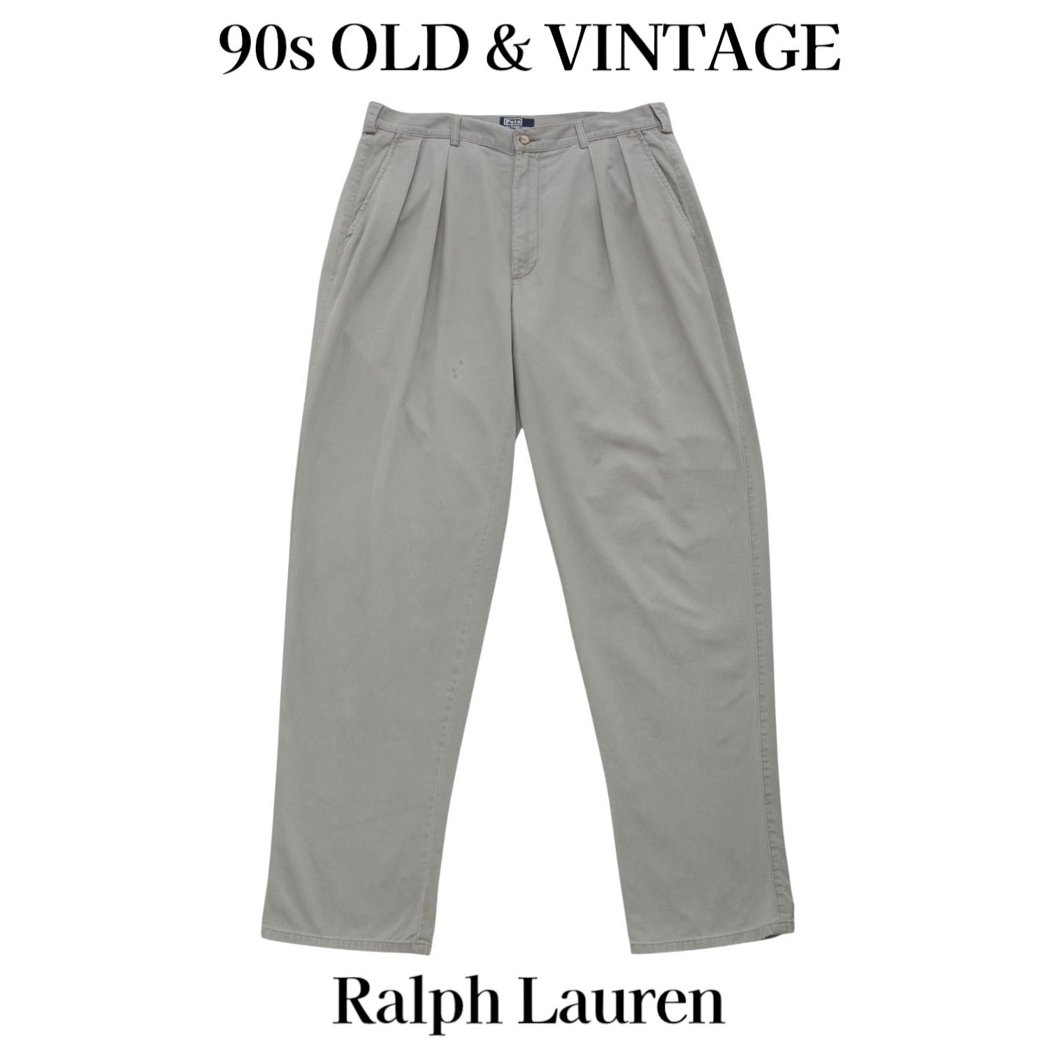 古着 90s ポロ バイ ラルフローレン ツータック チノ パンツ USA製