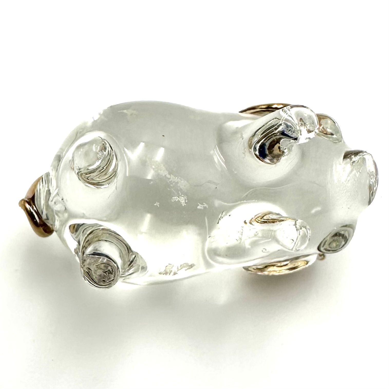 スワロフスキー　豚 美品】SWAROVSKI スワロフスキー風 ブタ 置物 クリスタル 飾り