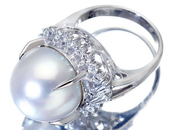 ジュエリー極】美しい艶と照り！大珠良質南洋白蝶真珠12.6mm珠