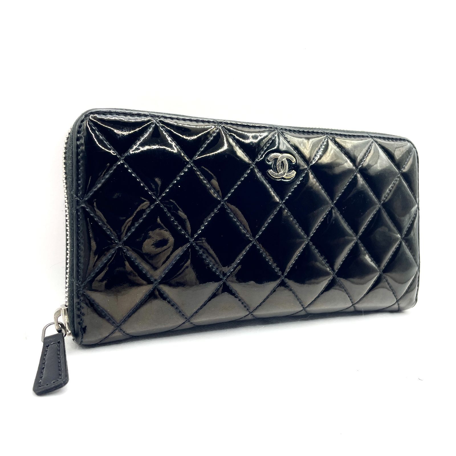 333】極美品 CHANEL/シャネル マトラッセ パテント（エナメル）レザー 